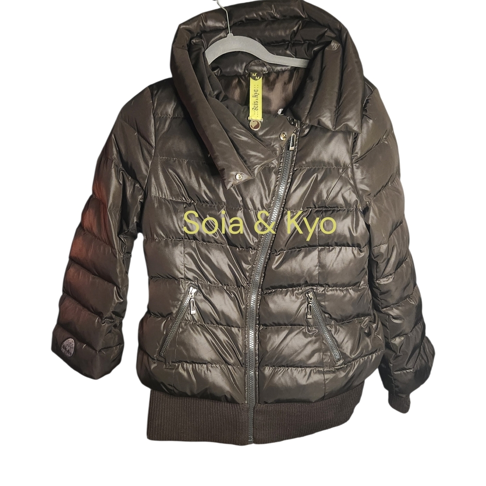 Soia & Kyo Stylish Brown Puffer Jacket
